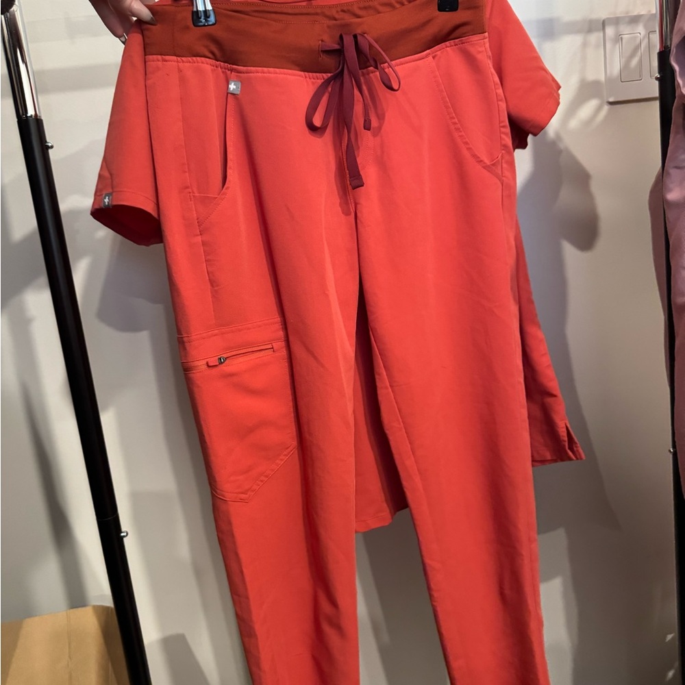 Figs CLAY orange Drawstring Cargo Joggers(set avail as well in seperate listing)